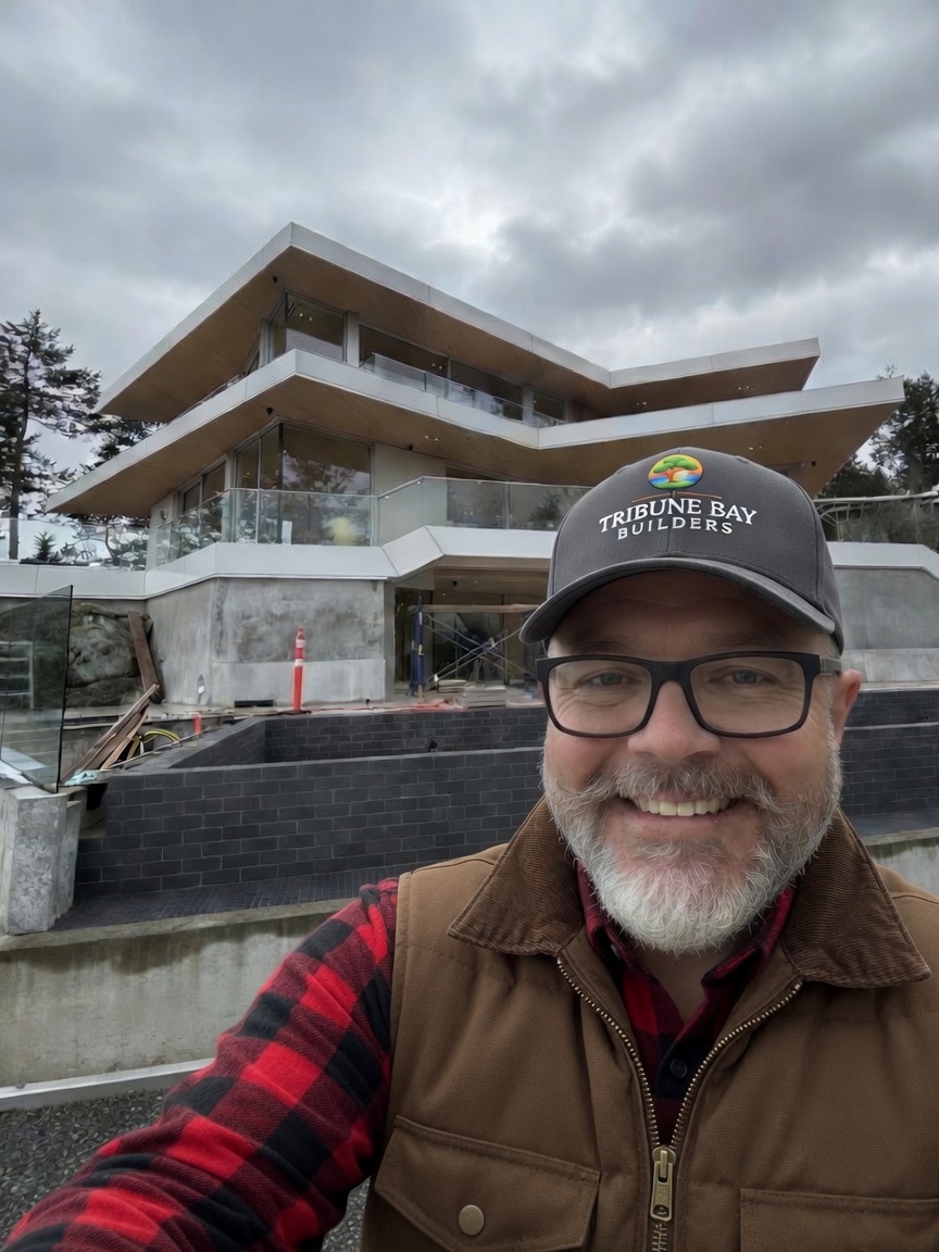 Geoff Myers on site at a Tribune Bay Builders project
